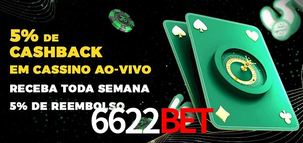 Promoções do cassino ao Vivo 6622bet